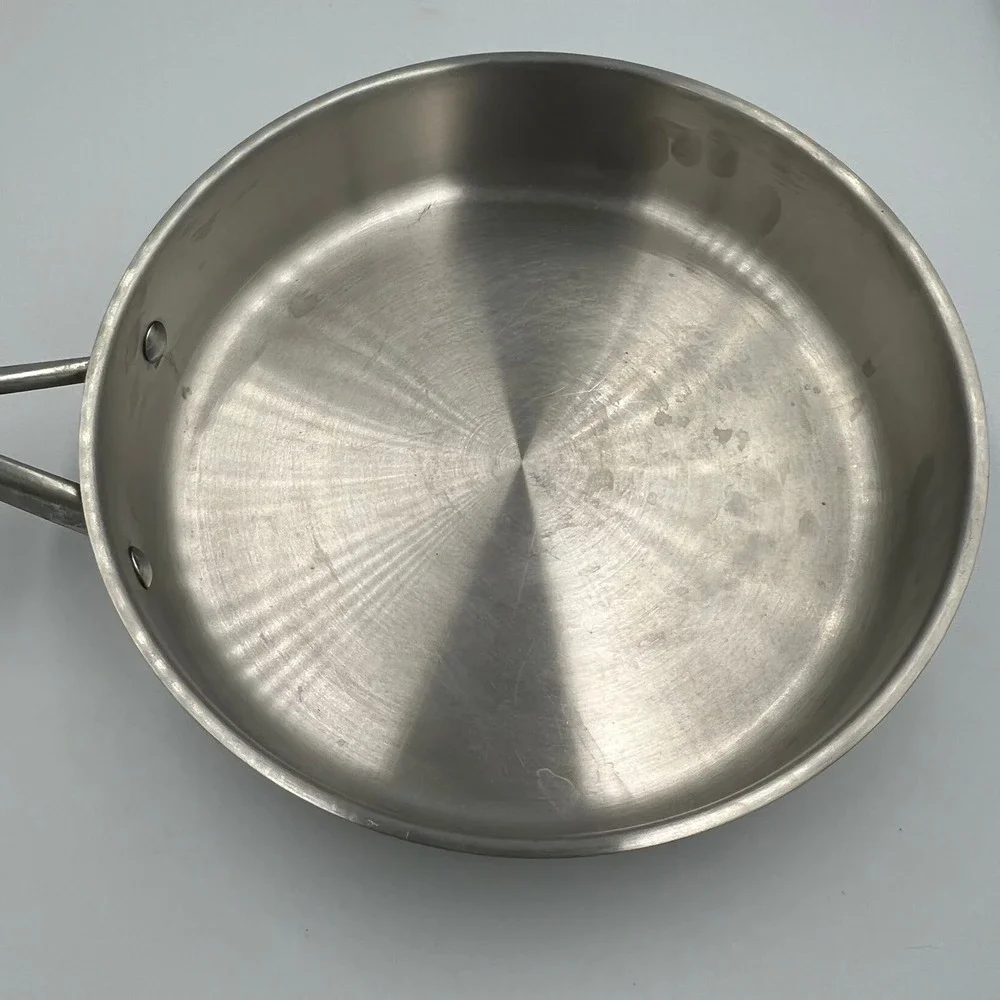 Ninja Cookware Set Unisex 8in 10in Silver Very Good Stainless Steel Saucepan Pan